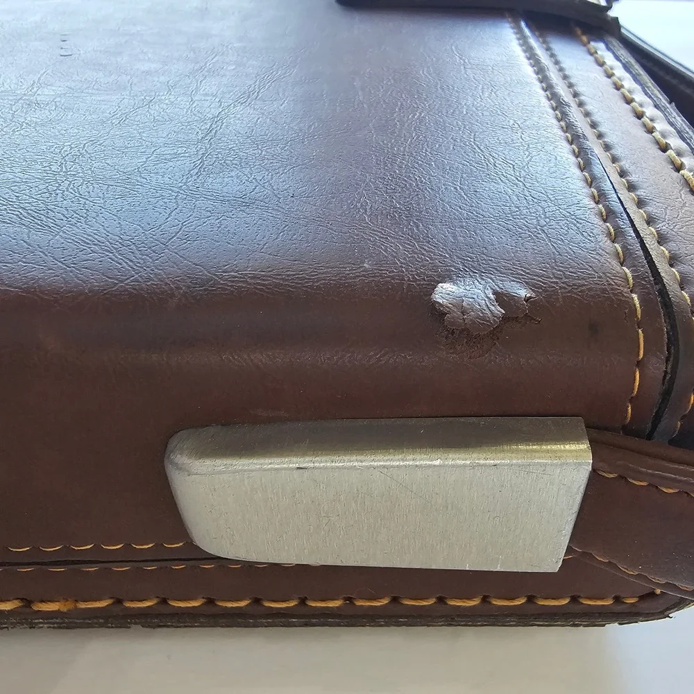 Vintage Polaroid Camera Case Brown Leatherette Carrying‎ Bag Retro Photography